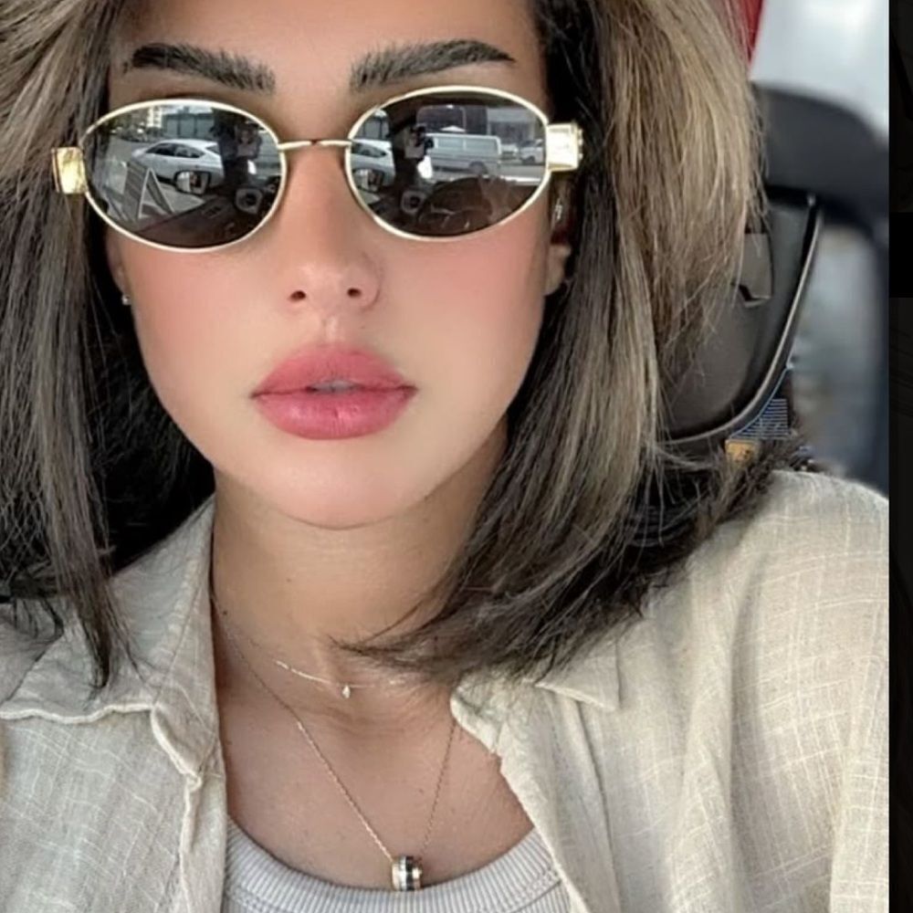 Gold circle aviator Sunglasses